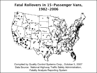 Fatal Rollovers Map